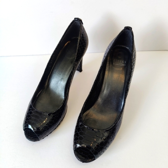 Stuart Weitzman Shoes - Stuart Weitzman patent leather peep toe heels
